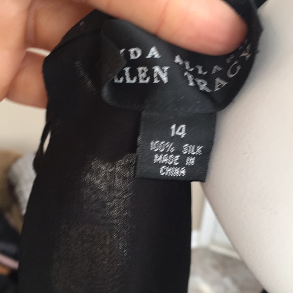 LINDA ALLARD ELLEN TRACY REAL SILK SHEER OPEN BACK TIE NECK TOP - Picture 5 of 5